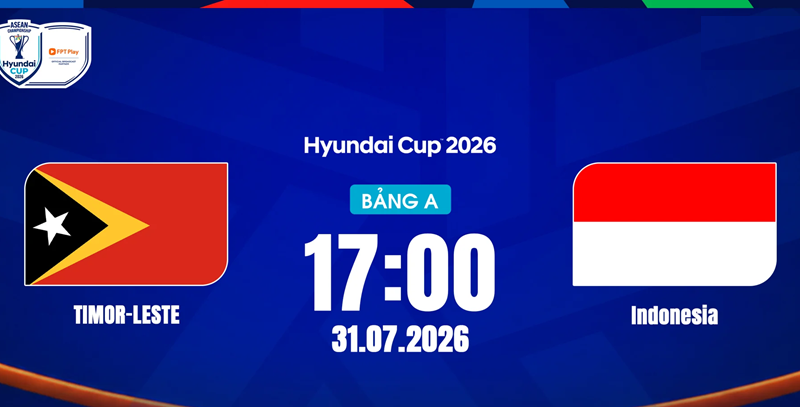 Tỷ lệ kèo Đông Timor vs Indonesia hôm nay, 17h00 ngày 31/7