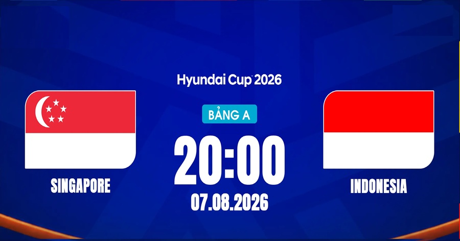 Tỷ lệ kèo Singapore vs Indonesia hôm nay, 20h00 ngày 7/8